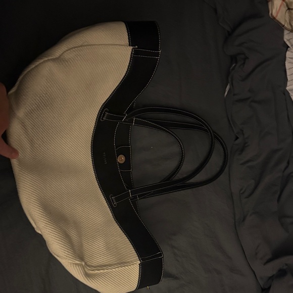 Polene Black and Cream Tote Bag - Picture 4 of 8